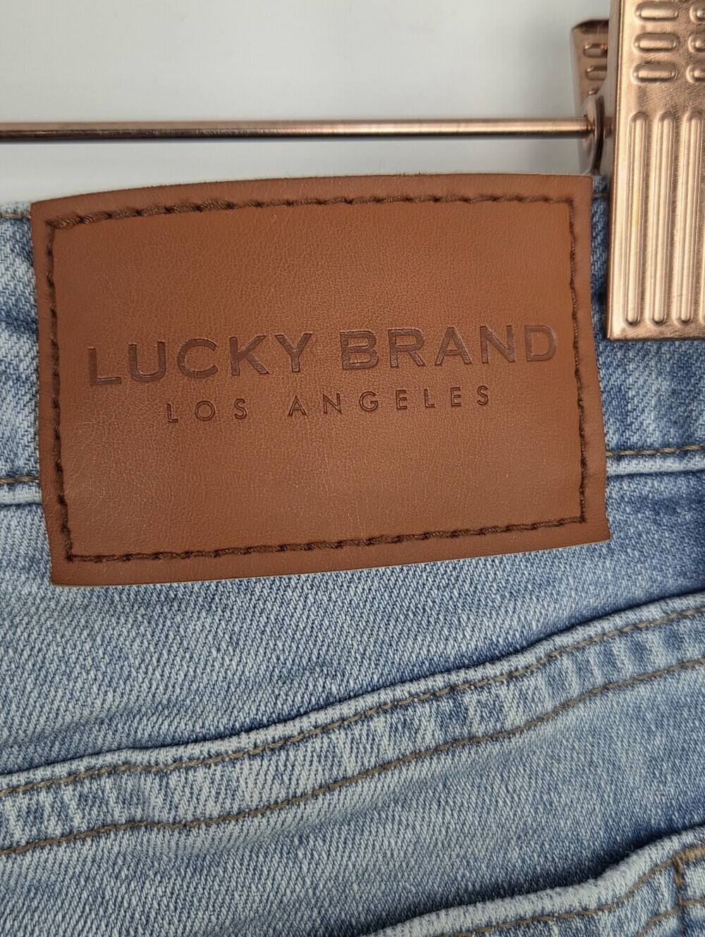 Lucky Brand The Roll Up Distressed Shorts Women's 8/29 Blue Stretch - Picture 13 of 13